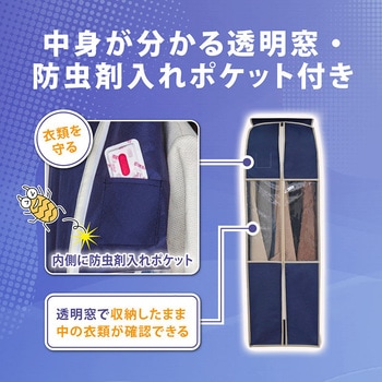クローゼット収納カバー ネイビー S - アストロ