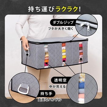 活性炭ハンドル付衣類収納ケース(大) アストロ