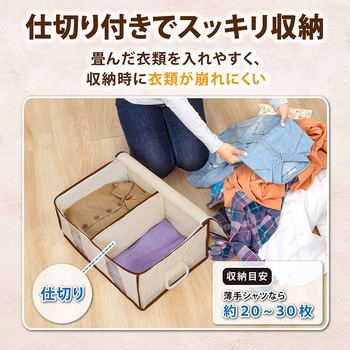 衣類をまとめてしまえる整理袋 ベージュ アストロ