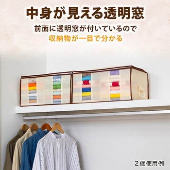 衣類をまとめてしまえる整理袋 ベージュ アストロ