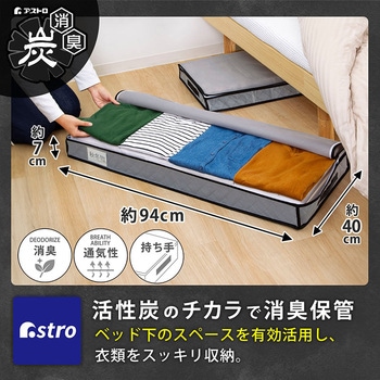 活性炭ベッド下収納ケース スリム アストロ