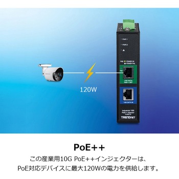 産業用 PoE++インジェクター TRENDnet
