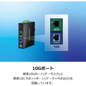 産業用 PoE++インジェクター TRENDnet