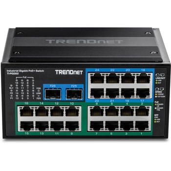 26ポート 強化型産業用ギガビット PoE+スイッチ TRENDnet