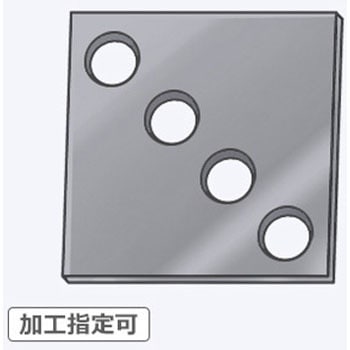 【オーダー】平型ブラケット 4穴(穴位置変則)6面フライスタイプ ノーブランド