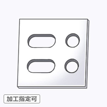 【オーダー】耐熱ガラスエポキシ積層板(PGE-6771)_4穴(2長穴+2穴)フリー指定 ノーブランド