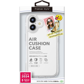 iPhone 16用 エアクッションケース [スノー] - PGA