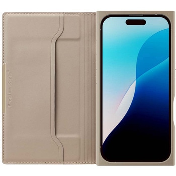 iPhone 16 Pro用 クリアフリップケース [ベージュ] PGA