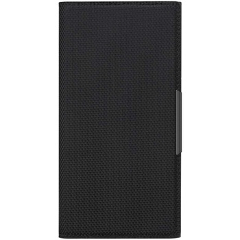 iPhone 16 Pro用 クリアフリップケース [ナイロンメッシュ調/ブラック] PGA