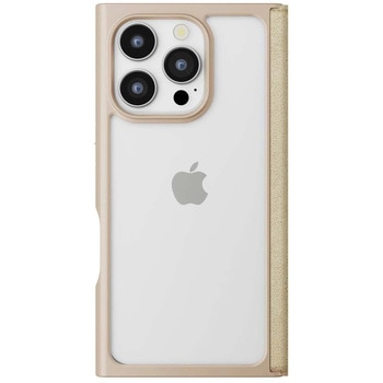 iPhone 16 Pro用 クリアフリップケース [スエード調/ベージュ] PGA