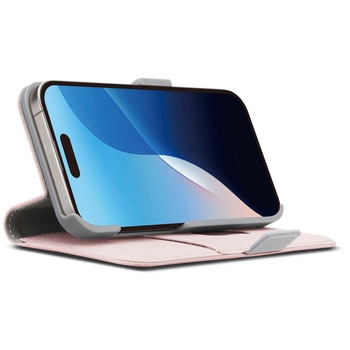 iPhone 16 Pro用 フリップカバー [サフィアーノ調/ピンク] PGA