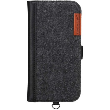 iPhone 16 Pro用 フリップカバー [フェルト/ブラック] PGA