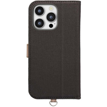 iPhone 16 Pro用 フリップカバー [キャンバス/チャコールグレー] PGA