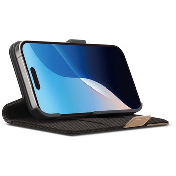 iPhone 16 Pro用 フリップカバー [キャンバス/チャコールグレー] PGA