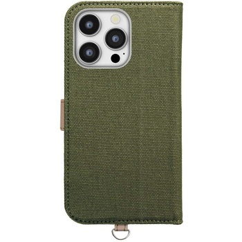 iPhone 16 Pro用 フリップカバー [キャンバス/カーキ] PGA