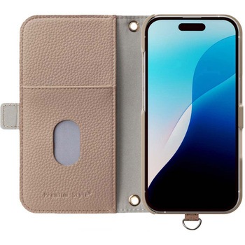 iPhone 16 Pro用 ダブルフリップカバー [ベージュ] PGA