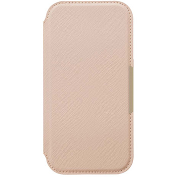 iPhone 16 Pro用 ガラスフリップケース [サフィアーノ調/ピンク] PGA