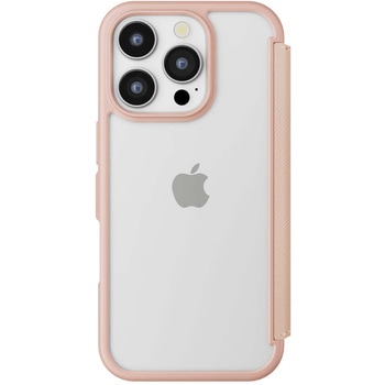 iPhone 16 Pro用 ガラスフリップケース [サフィアーノ調/ピンク] PGA