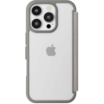 iPhone 16 Pro用 ガラスフリップケース [キャンバス/ライトグレー] PGA