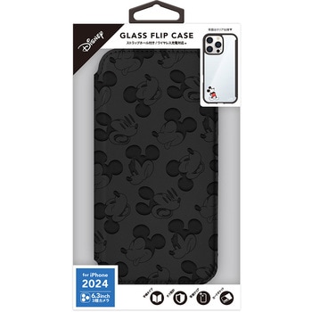 iPhone 16 Pro用 ガラスフリップケース [ミッキーマウス] PGA