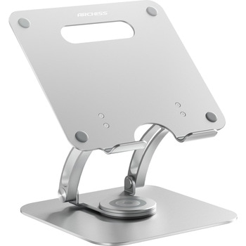 <ARCHISS>LIFT UP SWIVEL-STAND BY ME ノート・タブレットPC用 360度回転式スタンド シルバー アーキサイト