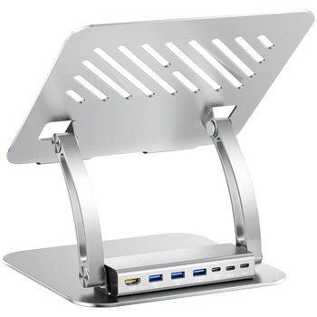 <ARCHISS>LIFT UP HUB-STAND BY ME ノート・タブレットPC用 Hub付スタンド シルバー アーキサイト