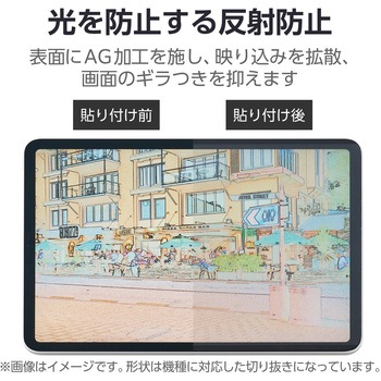 11インチ iPad Air (M3/M2) フィルム 着脱式 上質紙 紙のような描き心地 アンチグレア ブルーライトカット エレコム