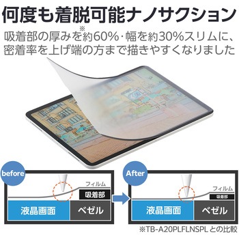 13インチ iPad Air (M3/M2) フィルム 着脱式 ケント紙 紙心地 アンチグレア ブルーライトカット エレコム