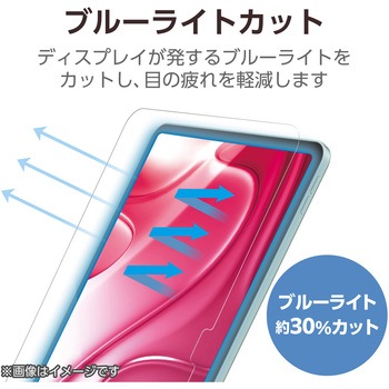 13インチ iPad Air (M3/M2) フィルム 着脱式 ケント紙 紙心地 アンチグレア ブルーライトカット エレコム