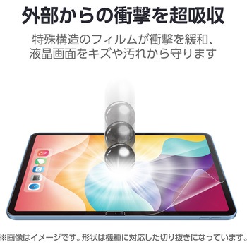 iPad A16 11インチ/第10世代 10.9インチ フィルム 高透明 衝撃吸収 抗菌 指すべりなめらか 指紋防止 エレコム