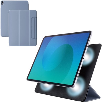 iPad Air ケース 13インチ (M3/M2) マグネット着脱フラップ 2アングル 三つ折りスタンド オートスリープ - エレコム