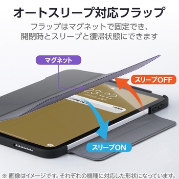 iPadケース 11インチ(A16)/10.9インチ 第10世代 マグネット式フラップ 2アングル スタンド エレコム