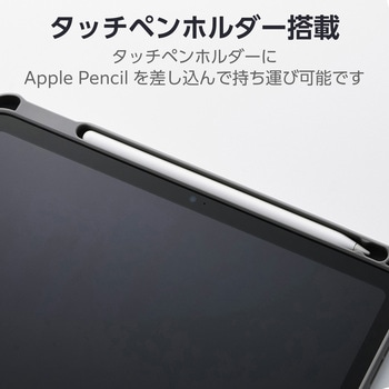 iPadケース 11インチ(A16)/10.9インチ 第10世代 マグネット式フラップ Apple Pencil収納 背面クリア - エレコム