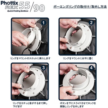 ソフトボックス REX Quick-Folding Softbox 90cm Phottix(フォティックス)