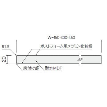 1AV ポストフォームカウンター KAA型(レザー) 1枚 AICA(アイカ工業