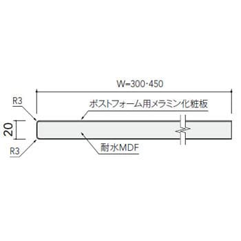 3DV ポストフォームカウンター KNA型(木目) 1枚 AICA(アイカ工業