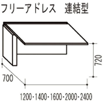 WKF1407R-SVS フリーアドレスデスク ナイキ 59356176