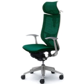 オフィスシーティング バロン 固定肘 EXハイバック 可動ヘッドレスト 背スタンダードメッシュ オカムラ(岡村製作所)