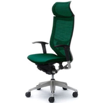 オフィスシーティング バロン 可動肘 EXハイバック 固定ヘッドレスト 背スタンダードメッシュ オカムラ(岡村製作所)