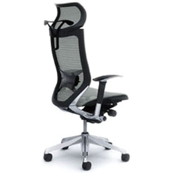オフィスシーティング バロン 可動肘 EXハイバック 固定ヘッドレスト 背スタンダードメッシュ オカムラ(岡村製作所)