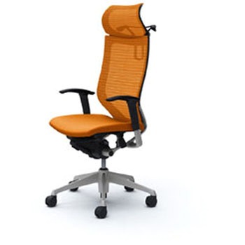オフィスシーティング バロン 可動肘 EXハイバック 固定ヘッドレスト 背スタンダードメッシュ オカムラ(岡村製作所)