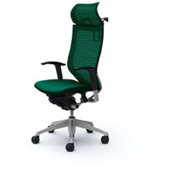 オフィスシーティング バロン 可動肘 EXハイバック 固定ヘッドレスト 背スタンダードメッシュ オカムラ(岡村製作所)