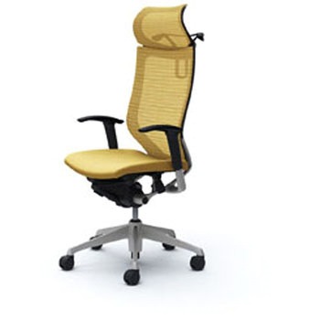 オフィスシーティング バロン 可動肘 EXハイバック 固定ヘッドレスト 背スタンダードメッシュ オカムラ(岡村製作所)