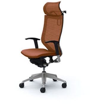 オフィスシーティング バロン 可動肘 EXハイバック 固定ヘッドレスト 背スタンダードメッシュ オカムラ(岡村製作所)