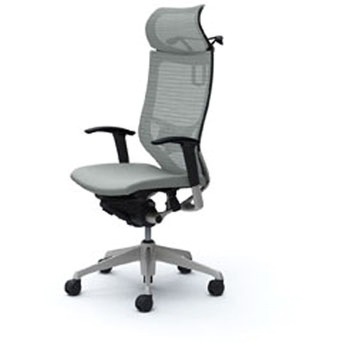 オフィスシーティング バロン 可動肘 EXハイバック 固定ヘッドレスト 背スタンダードメッシュ オカムラ(岡村製作所)