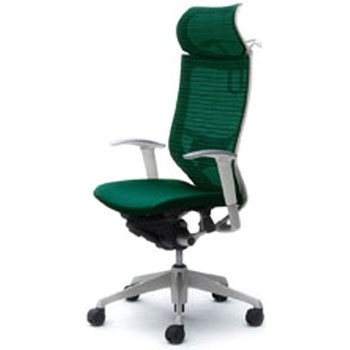 オフィスシーティング バロン 可動肘 EXハイバック 固定ヘッドレスト 背スタンダードメッシュ オカムラ(岡村製作所)