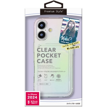 iPhone 16用 クリアポケットケース [オーロラ] PGA
