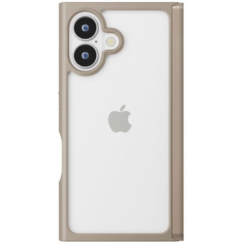 iPhone 16用 クリアフリップケース [ベージュ] PGA