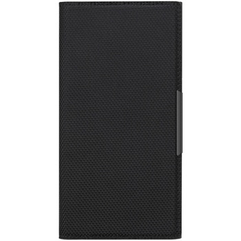 iPhone 16用 クリアフリップケース [ナイロンメッシュ調/ブラック] PGA