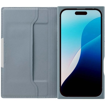 iPhone 16用 クリアフリップケース [ブルー] PGA
